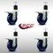 Service Caster 4'' SS Solid Poly Swivel 1-7/8'' Expanding Stem Caster Set Total Lock Brake, 4PK SCC-SSEXTTL20S414-SPUS-178-4 - alternate 4